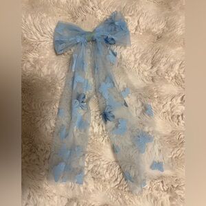 Blue Butterfly Hair Bow